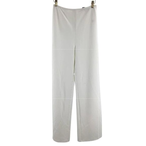 LULU'S SZ M Poised Perfection Ivory Wide-leg Slit Pants NEW B115 *flaw - Picture 3 of 9